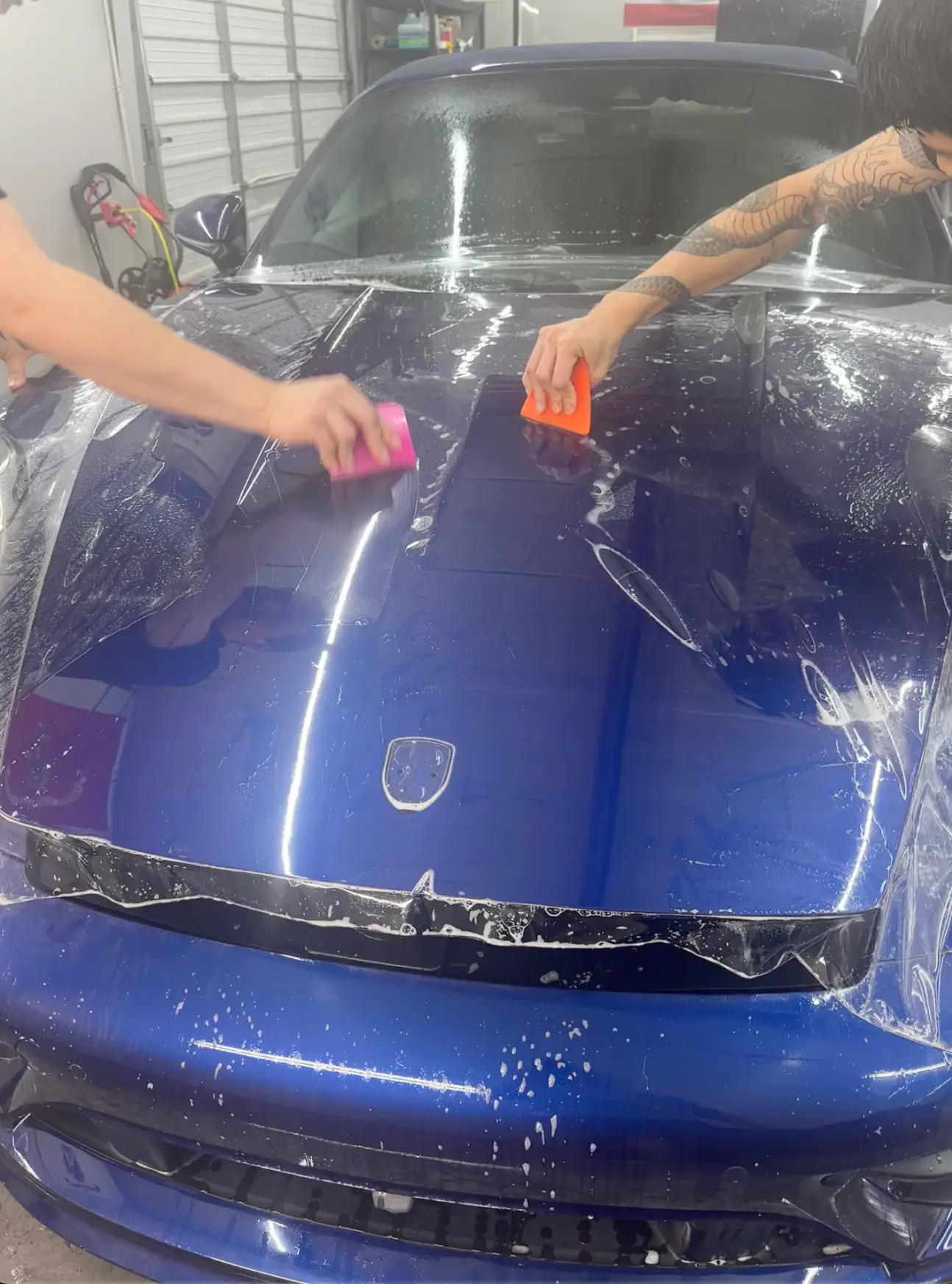 Vehicle wrapped in 3M paint protection film at MBC Tint Pros Houston